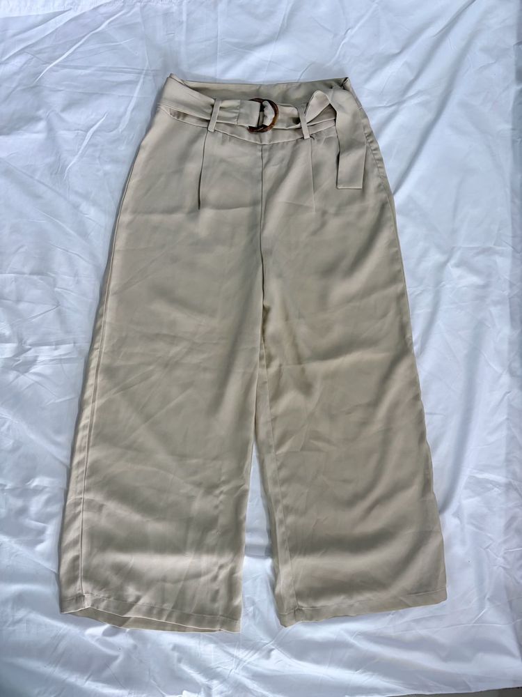 Stylish Belted Wide-Leg Pants