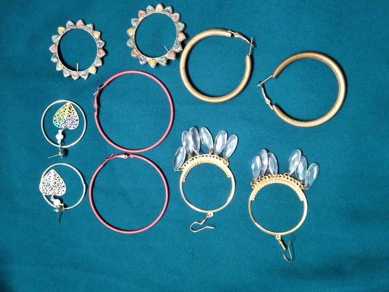 Assorted Hoop Earrings Set