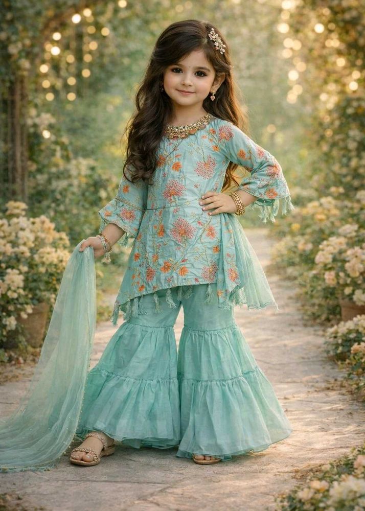 Stunning Designer Girl's Sharara Set