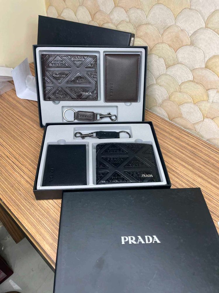 Prada Wallet &amp; Keychain Set