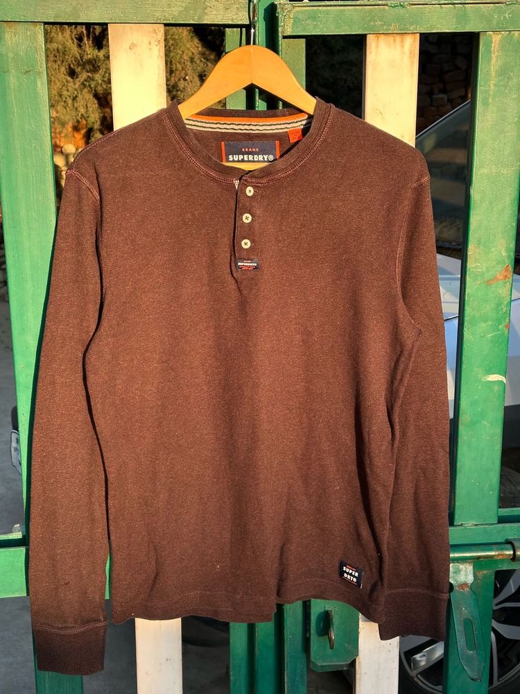 Superdry Long Sleeve Henley Shirt