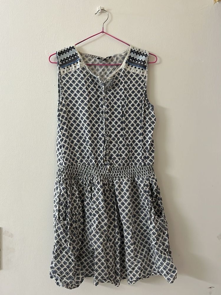 Boho Patterned Sleeveless Dress