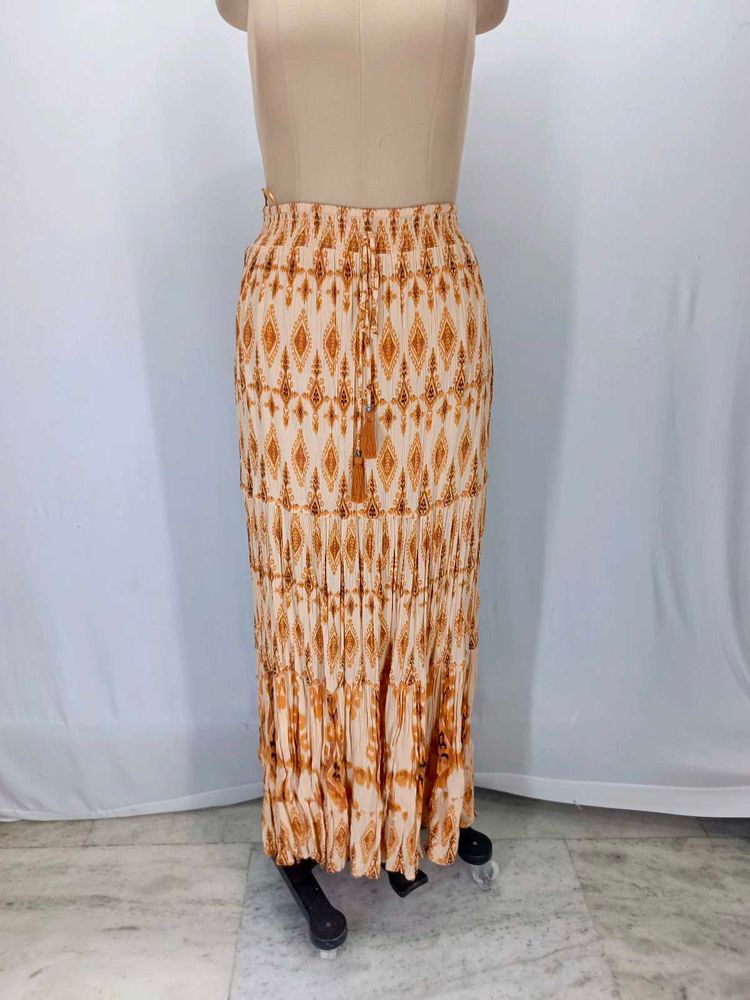 Boho Tiered Print Maxi Skirt