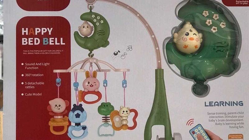 Luvlap Musical Cot Mobile Crib Bed Bell Hanging