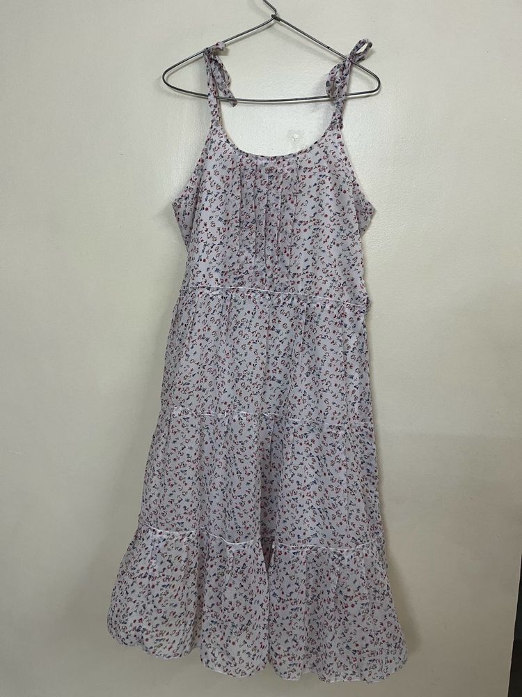 Floral Tiered Midi Dress