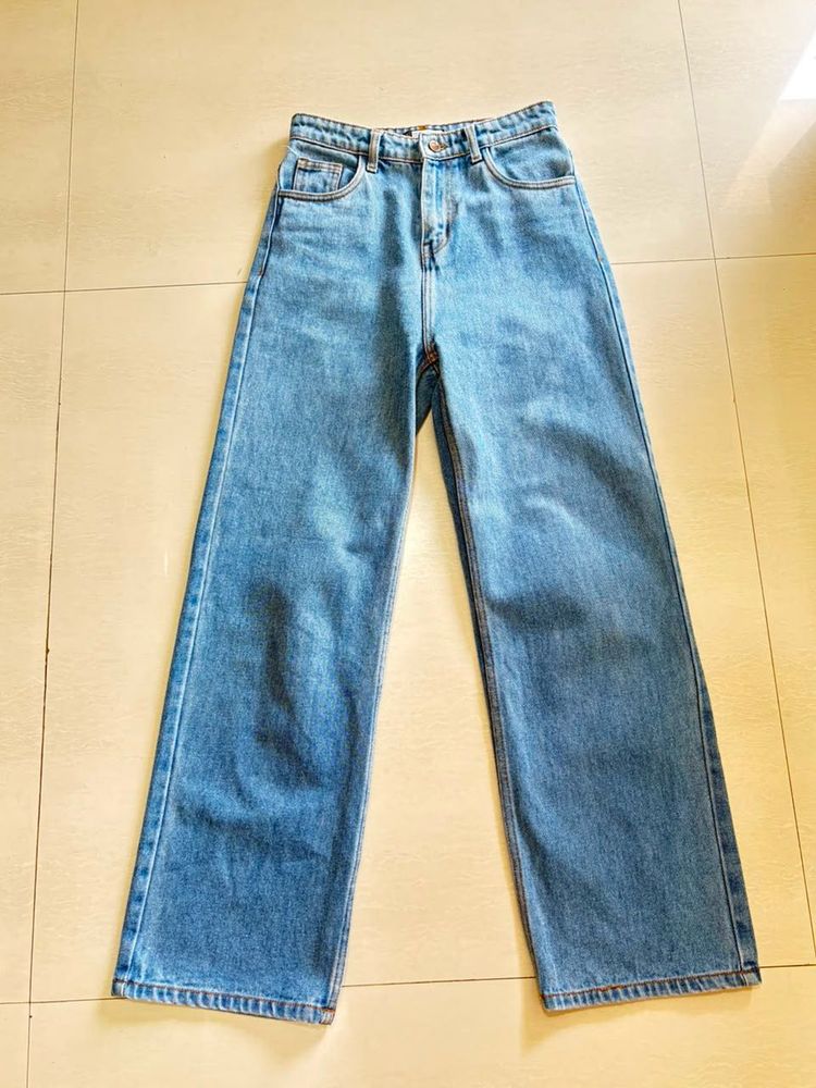 Classic Blue Wide Leg Jeans