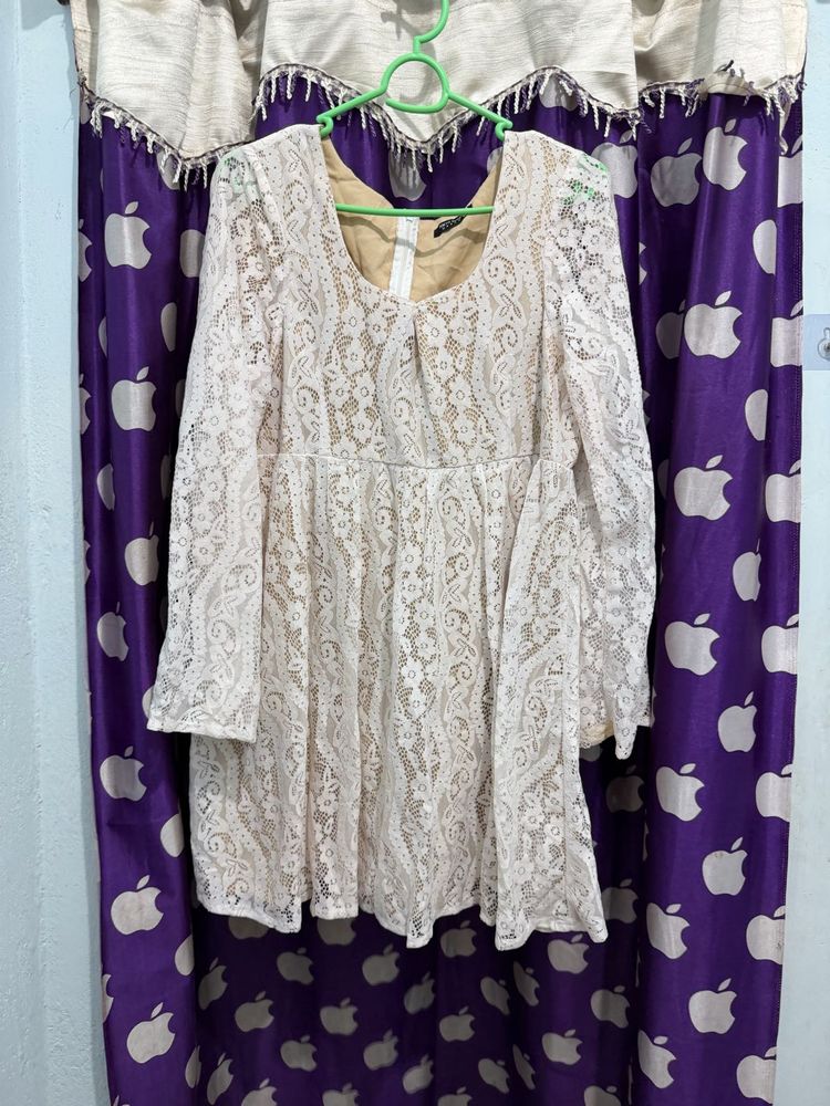 Elegant Lace Overlay Dress
