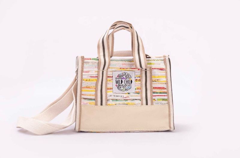 Wild Child Striped Tote Bag