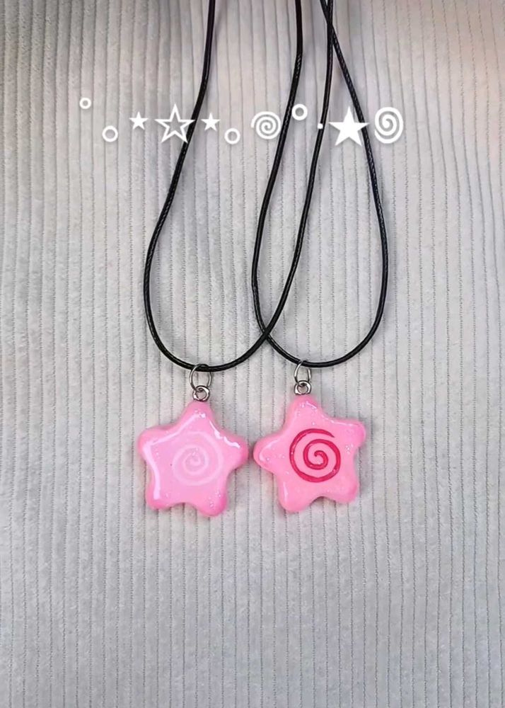 Pink Star Swirl Necklace