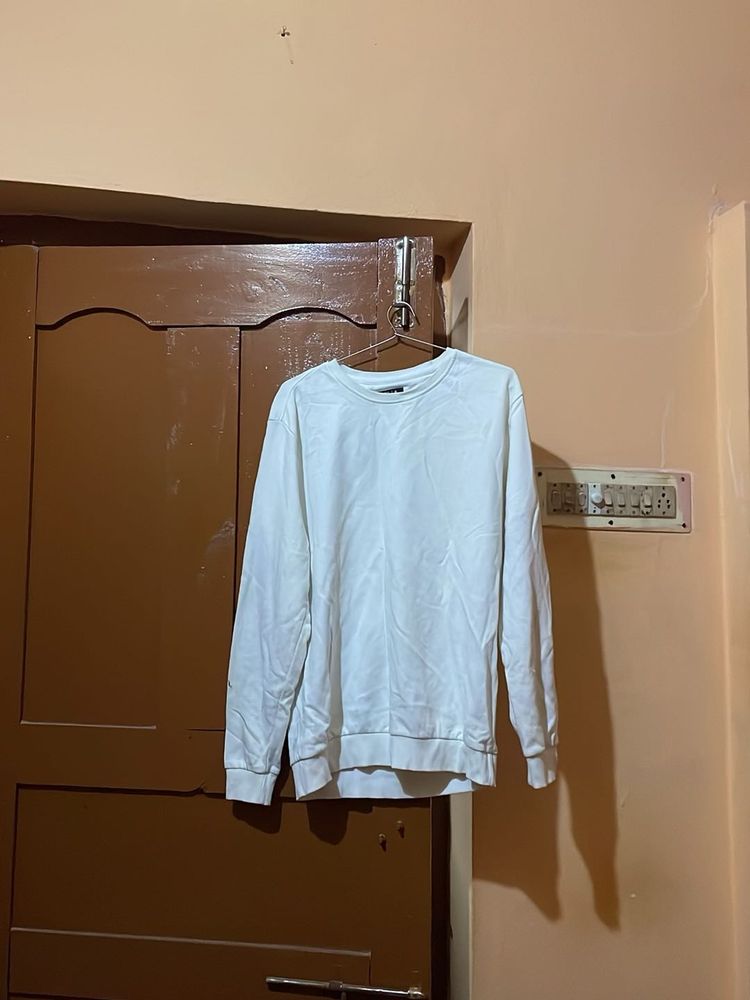 Classic White Crewneck Sweatshirt