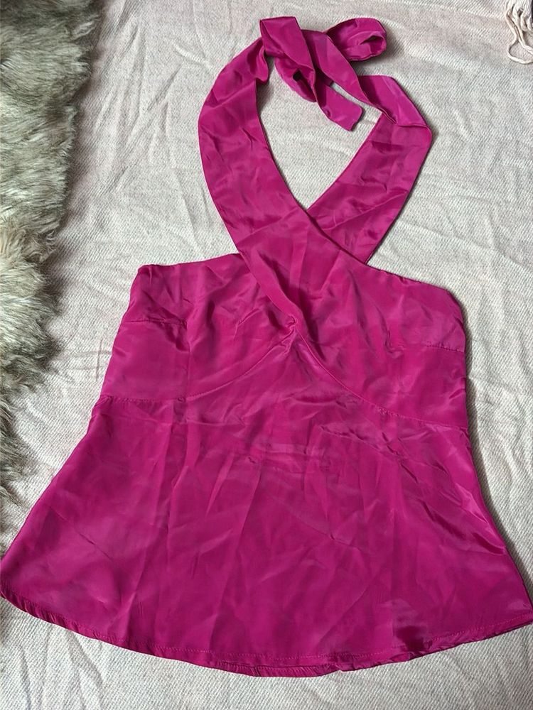Magenta Halter Top