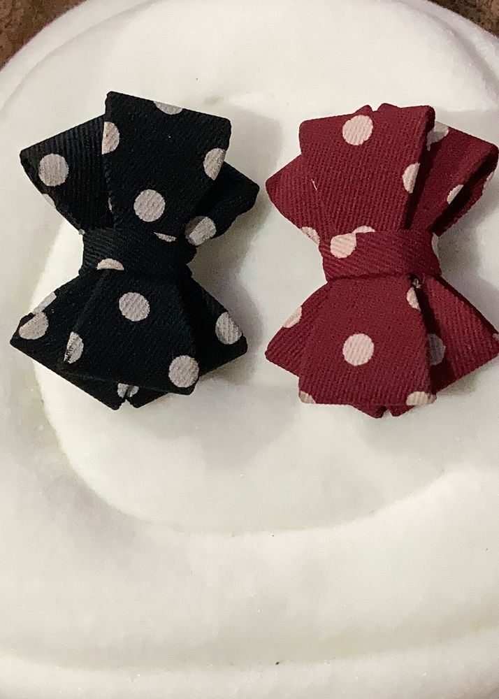3 Polka Dot Hair Bows