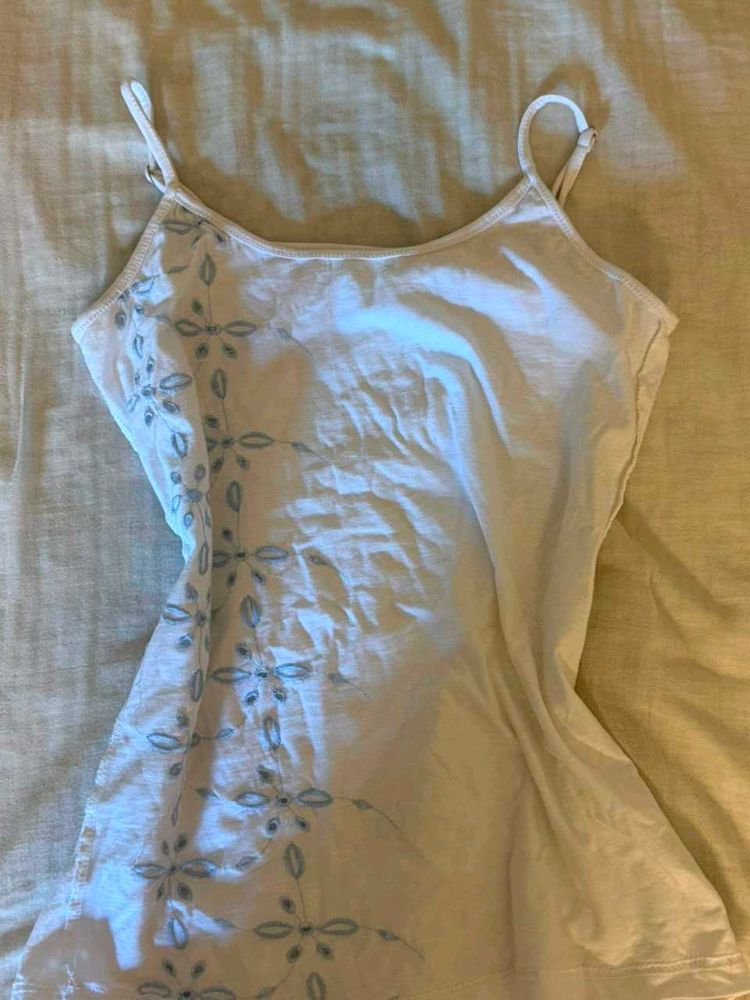 Y2k whimsy White Camisole Top