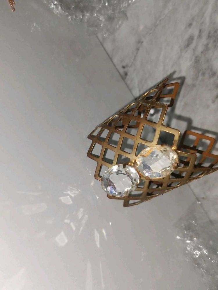 Unique Gold Tone Cuff Bracelet