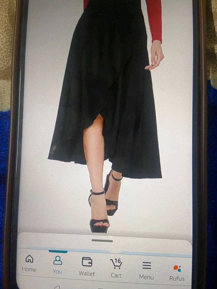 Black Flared Skirt