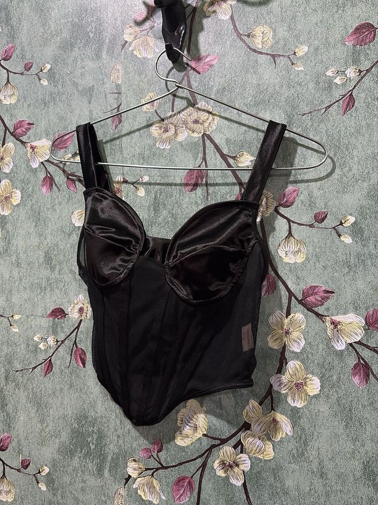 Satin Bustier Top