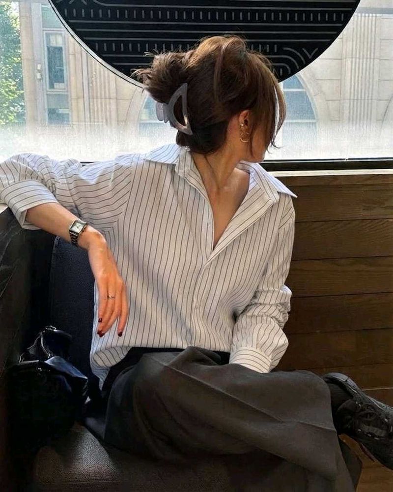New with tag Classic Striped Button-Up Shirt