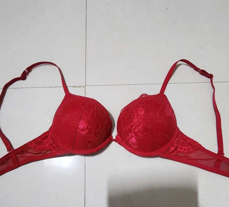 Sensual Red lace push up Bra