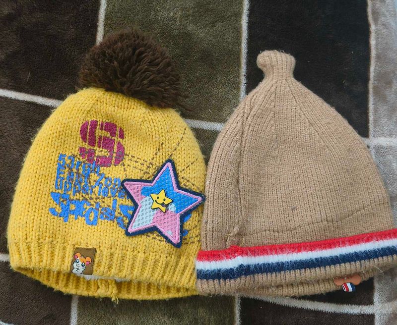 Combo Of 2 Winter Caps Size- Upto 10 Years