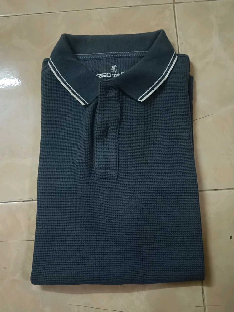 Men's Dark Grey Polo T-Shirt