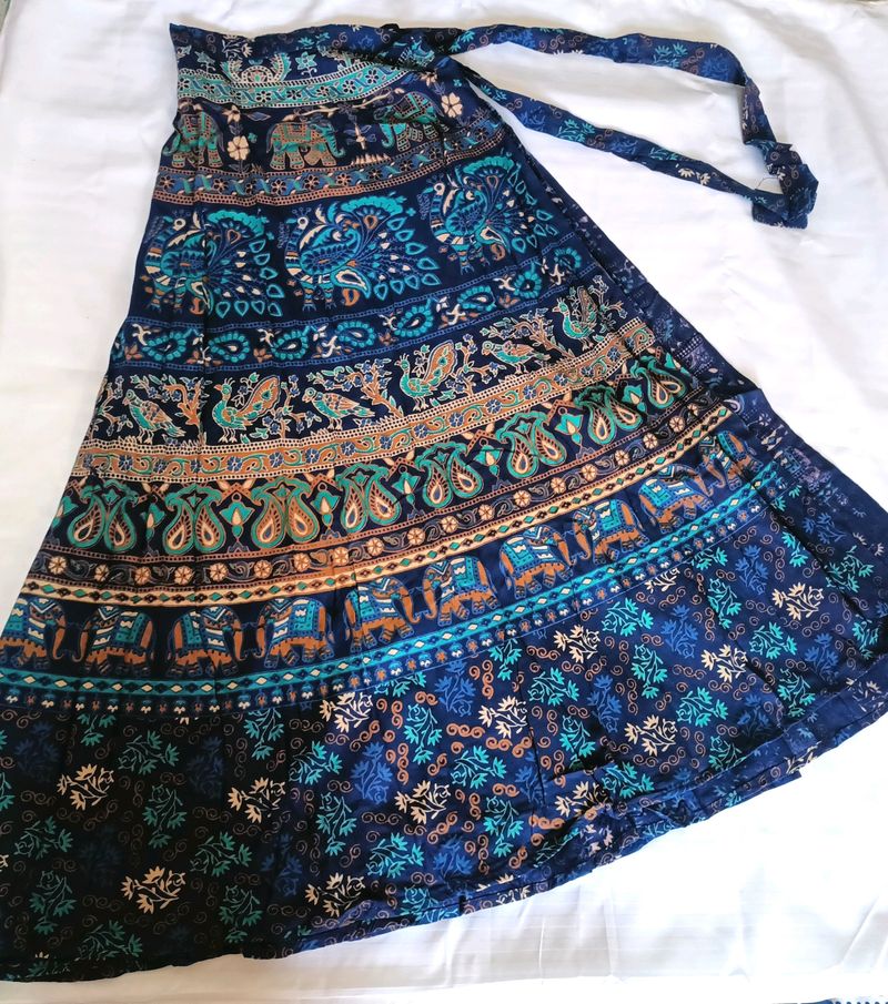 New Tie Up Jaipuri Cotton Skirt || Length 37 || Ghera 80