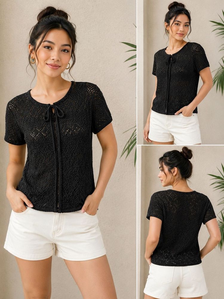 cute crochet knit top