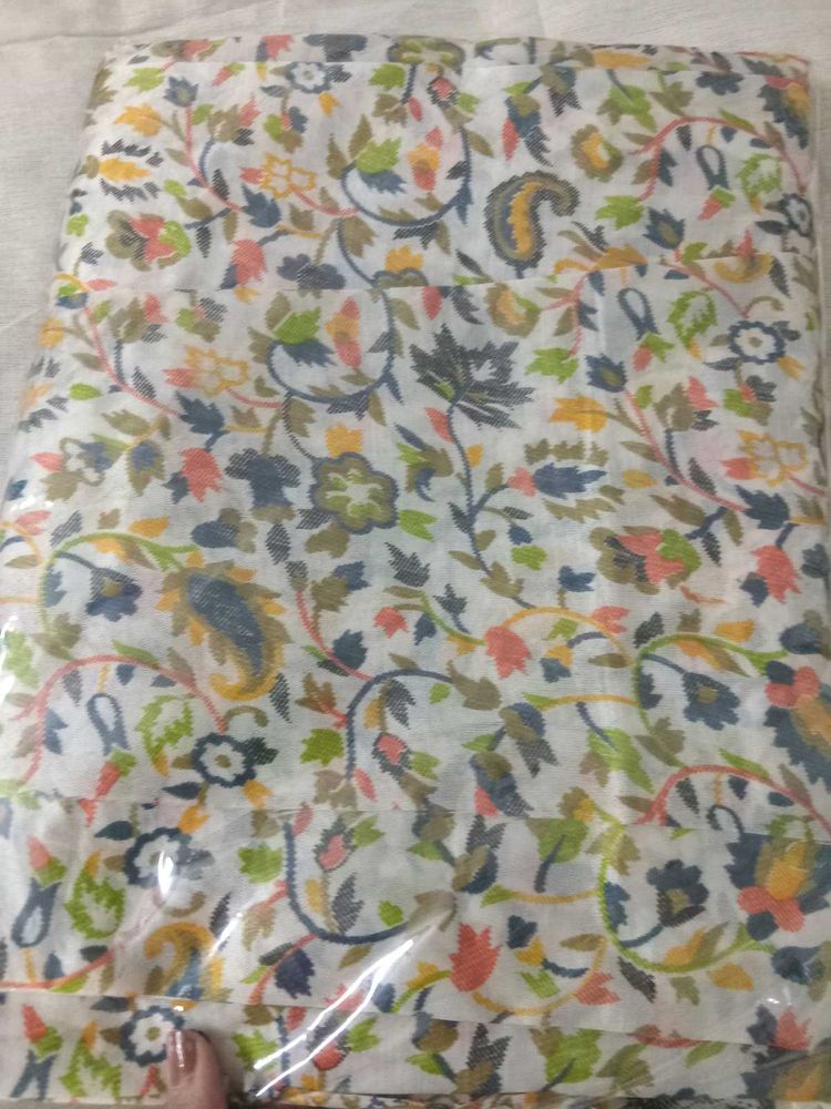Vibrant Floral Print Saree