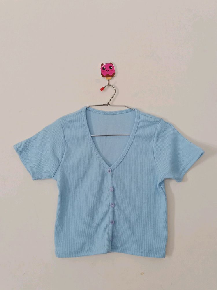 Front Button Crop Top Size XS