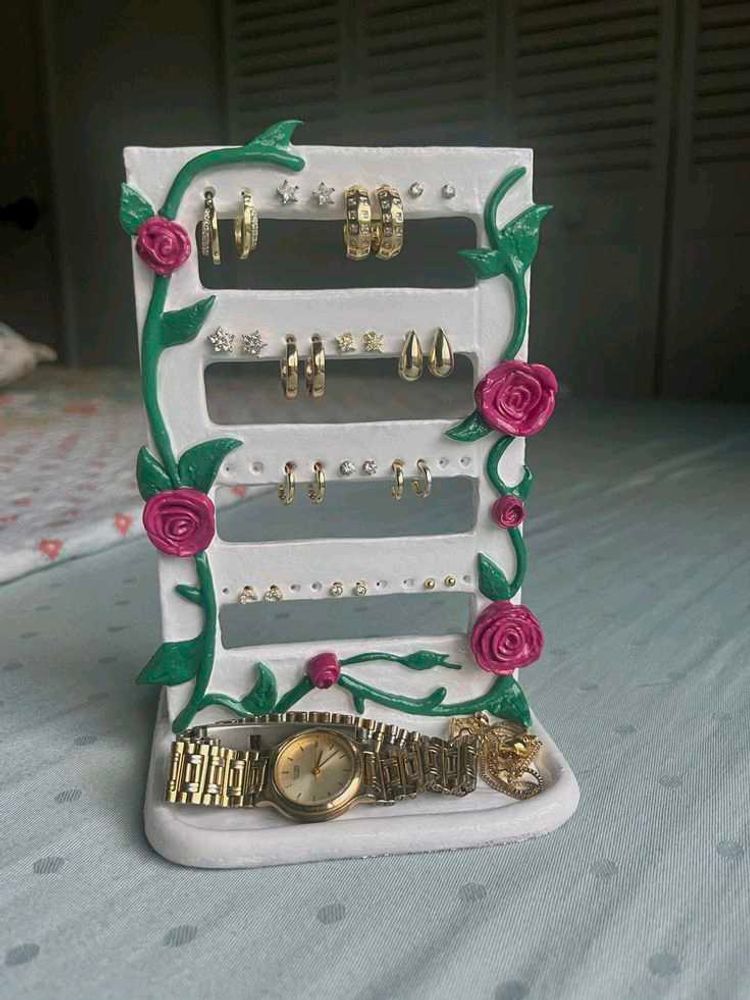 Jewelry Organizer with Rose Design