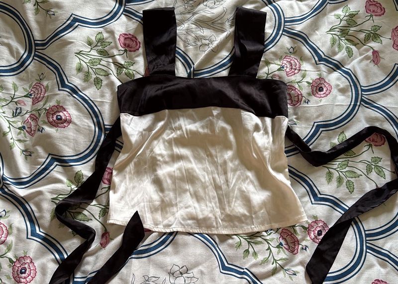 Chic Satin Two-Tone Camisole Top