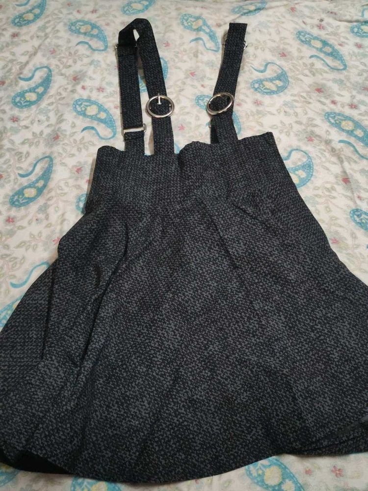 Dark Grey Pinafore Skirt