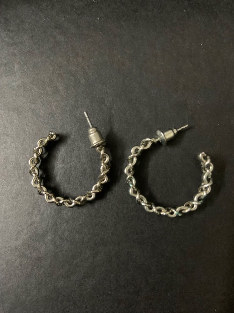 Chunky Twisted Hoop Earrings