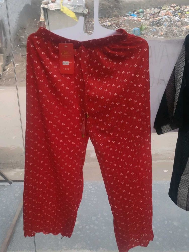 Red Printed Leggings