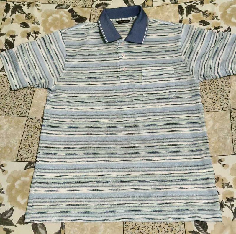 HENRY BROWN Retro Striped Polo Shirt