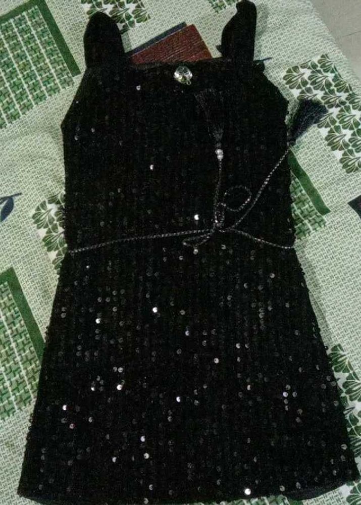 Sparkling Black Sequin Gown