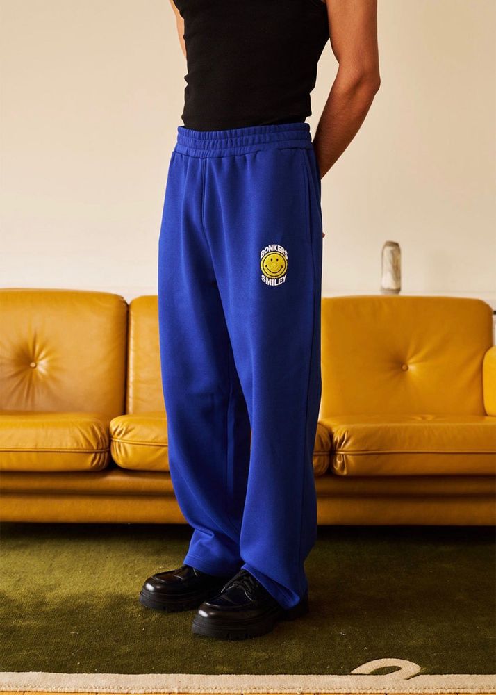 Blue Smiley Sweatpants