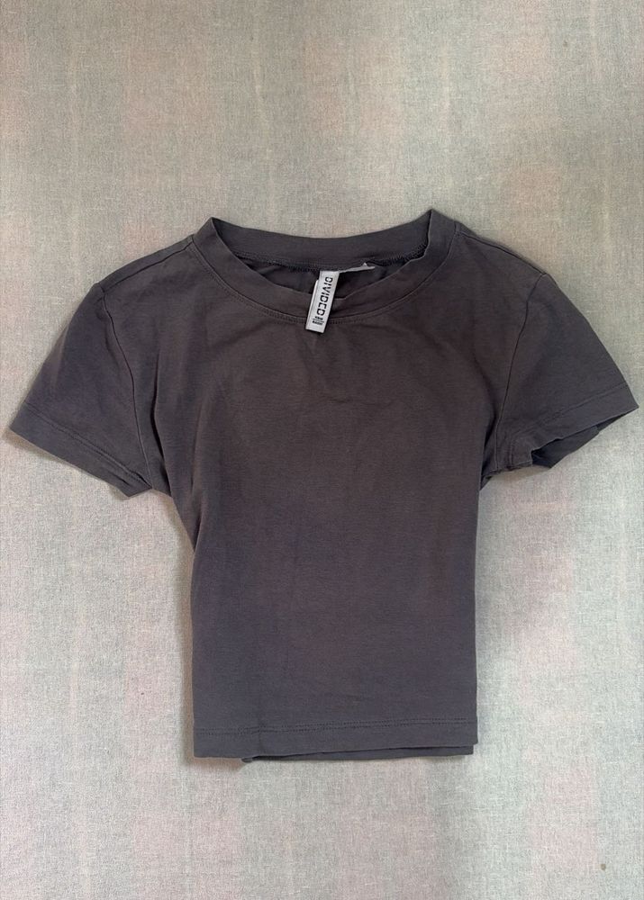 Charcoal Grey Basic T-Shirt