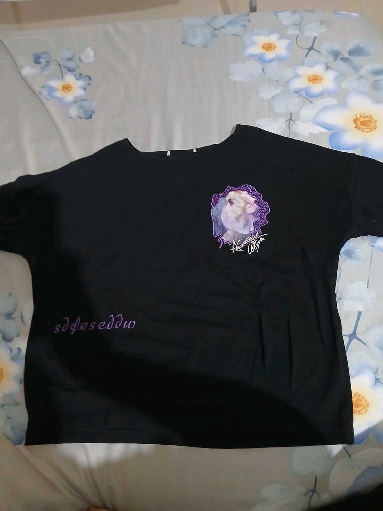 Black Graphic Print T-Shirt
