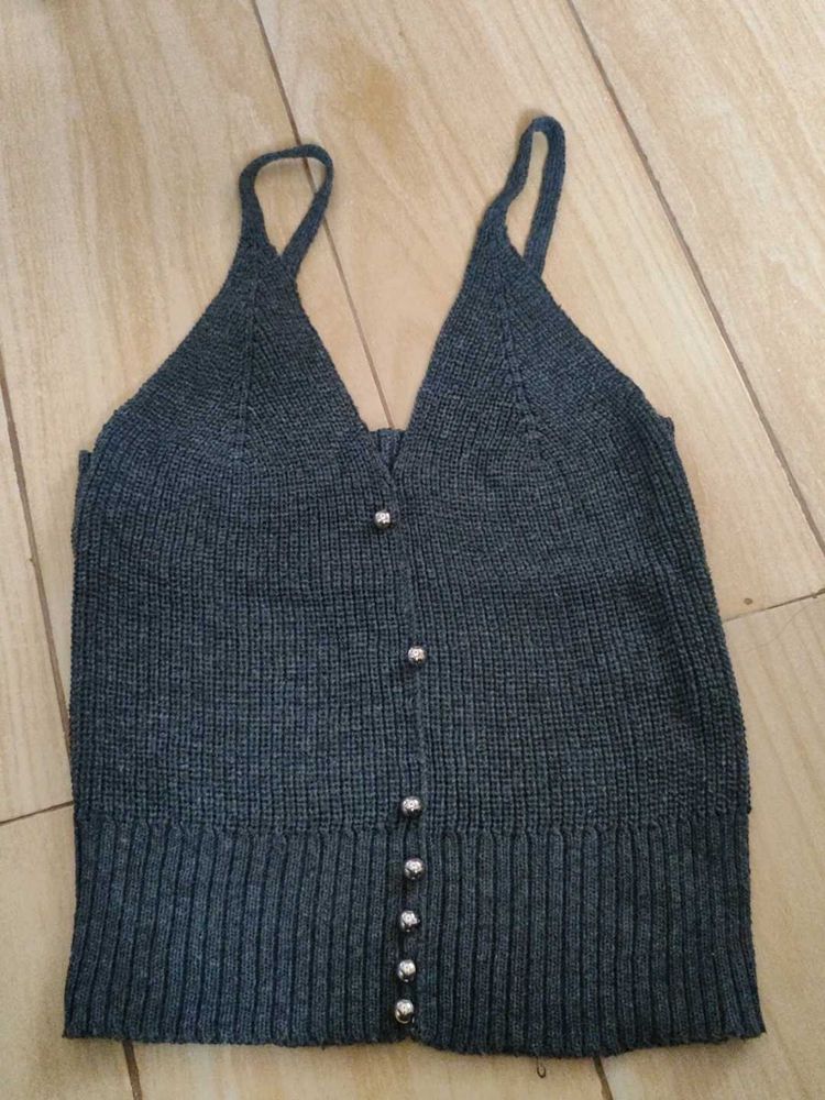 Chic Button-Front Knit Camisole