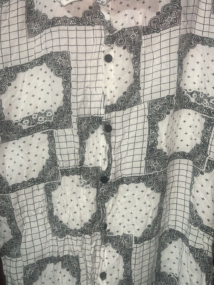 Patterned Short Sleeve Shirt