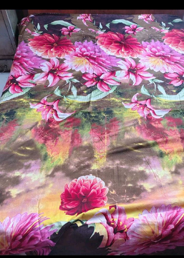 Vibrant Floral Print Bedsheet