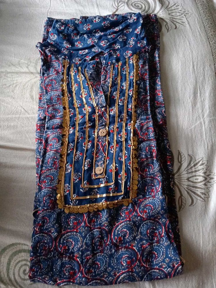 Boho Print Kurti With Pathani Salwar