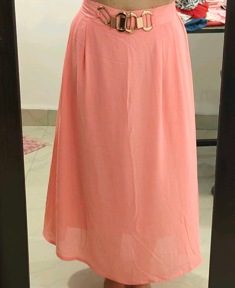 Pink Maxi Skirt