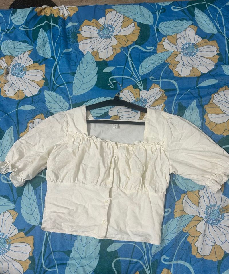 off white casul cotton top