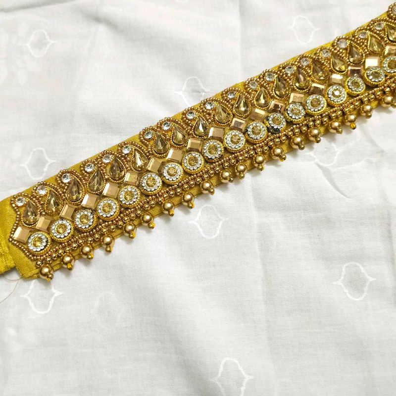 Exquisite Gold Waist Chain with Embellishments