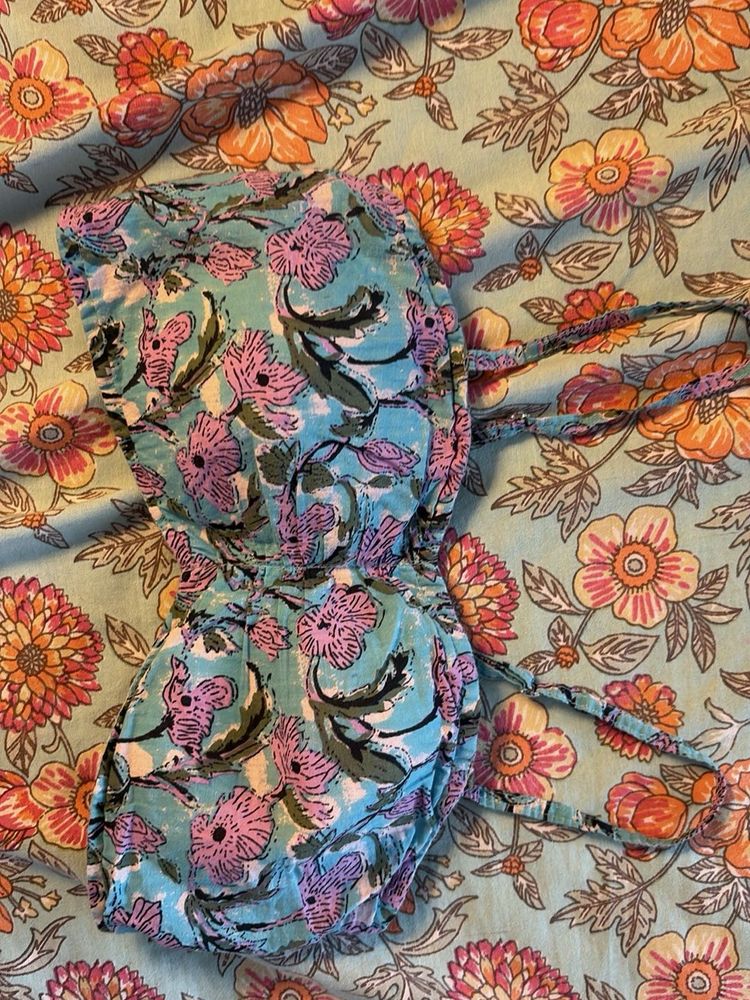 Floral Print Bikini Top