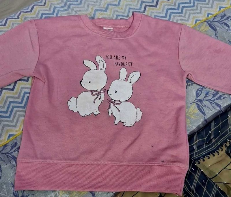 Cute Pink Bunny Sweatshirt