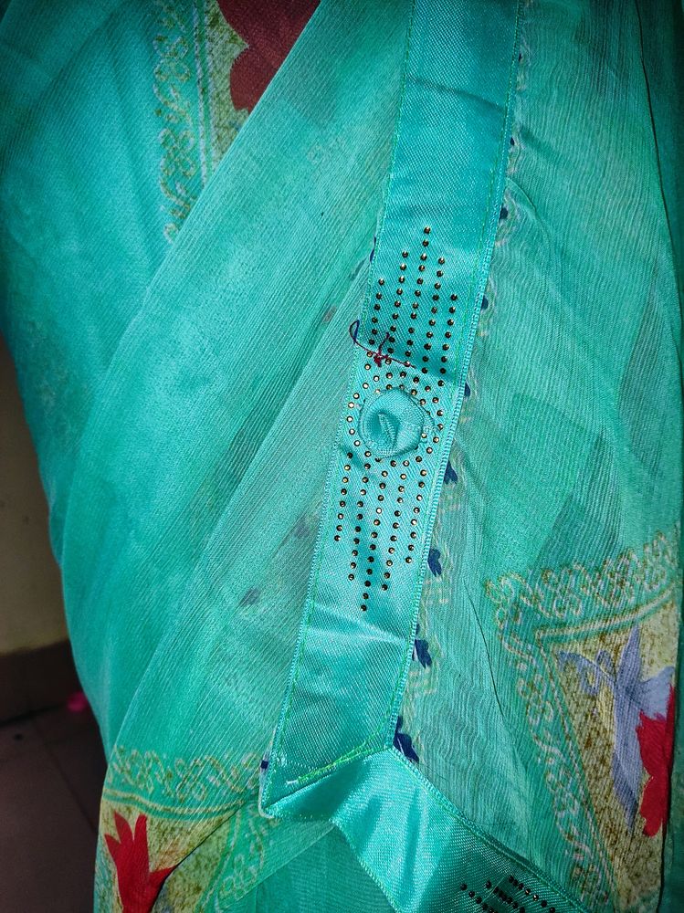 Stunning Sea Green Saree