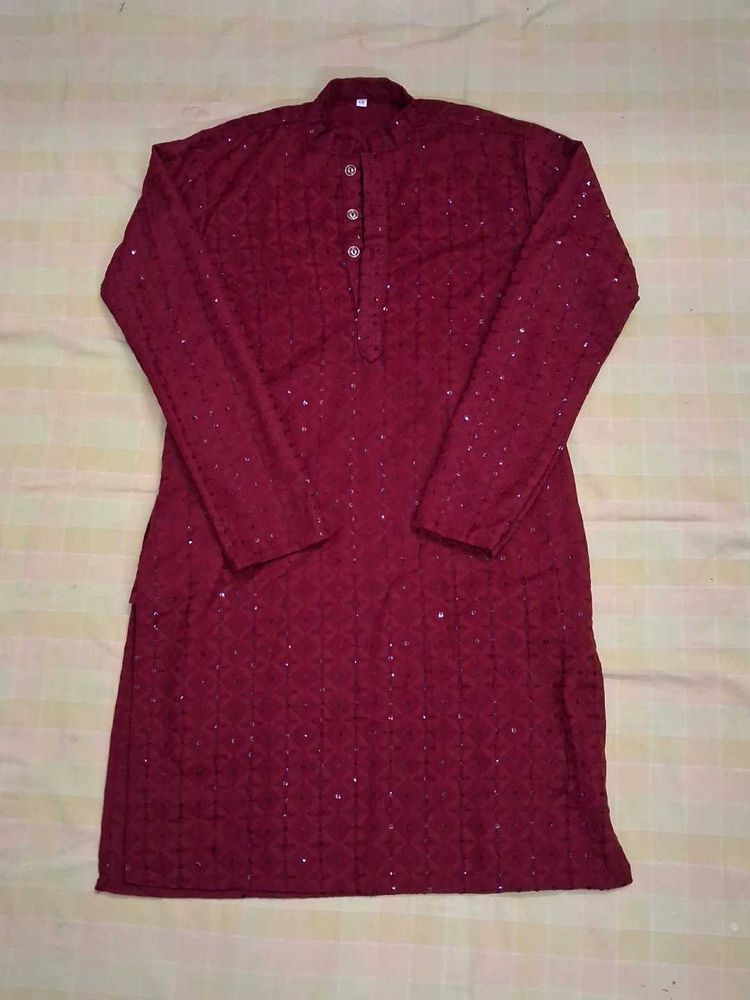 Maroon Kurta with Sequins