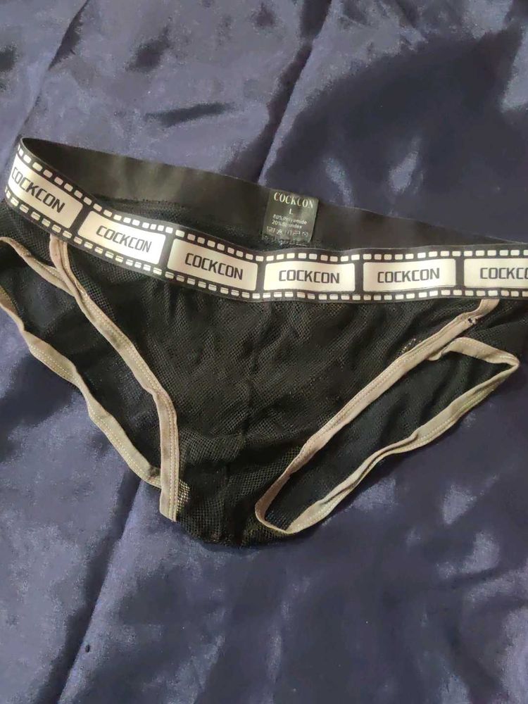 Men's Black Mesh Briefs